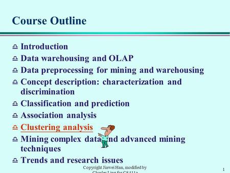 Copyright Jiawei Han, modified by Charles Ling for CS411a